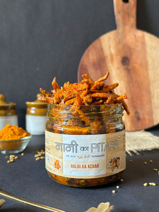 Homemade Kachi Haldi  Achar | कच्ची हल्दी का अचार - Nani ka PITARA